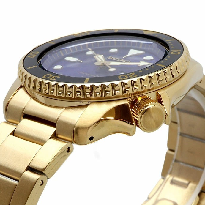 Seiko 5 Sports US Special Edition Automatic Blue Dial Gold Steel Strap Watch For Men - SRPK20 - Image 7